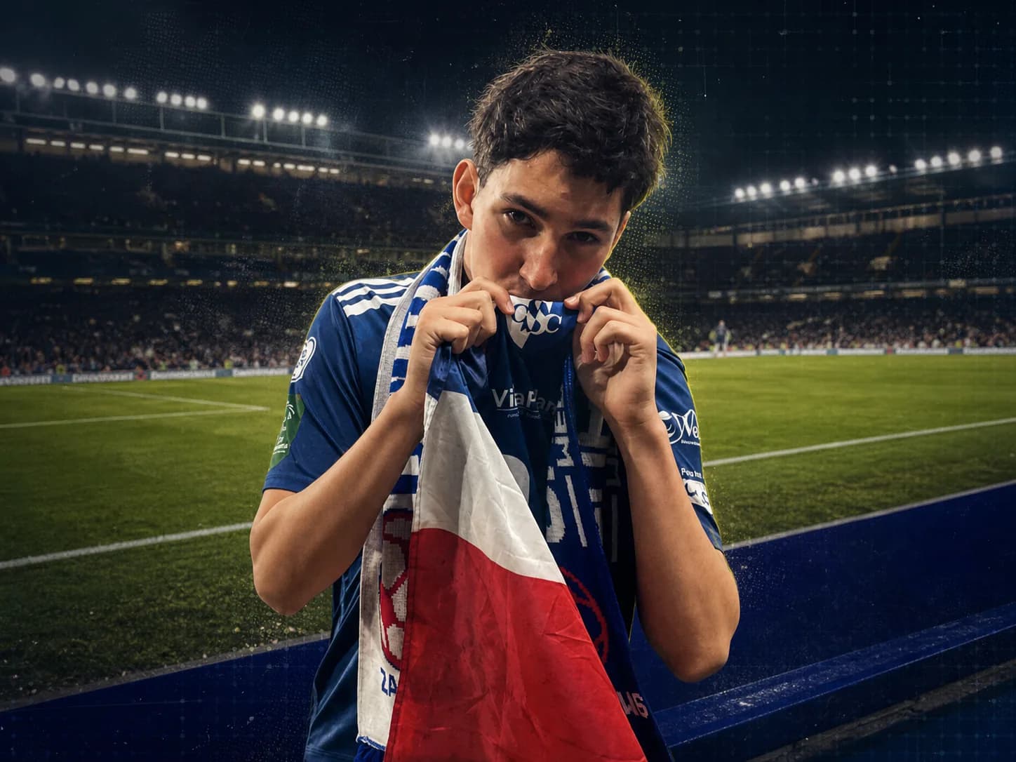 Adi Rosenstock supporting Club Sport Cartaginés beside the pitch